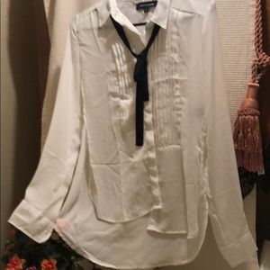 Wet seal high low light-weight thin buttoned down.